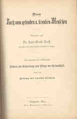 Title page of 'Das Buch vom gesunden und kranken Menschen...'