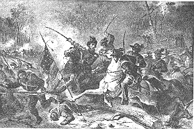 Illustration: Szene aus der Schlacht bei Shiloh