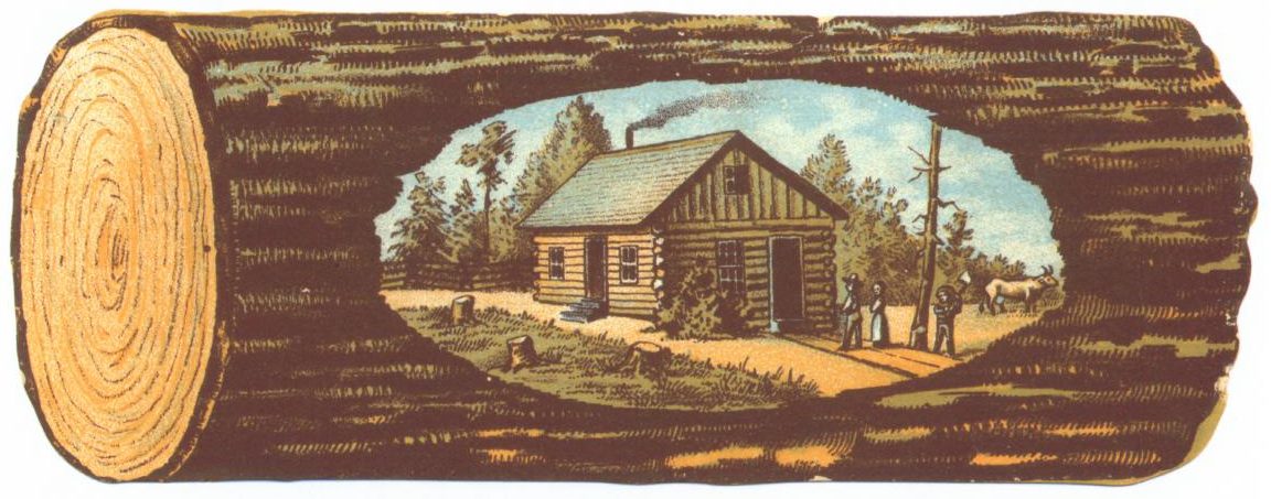 Advertisement for land, shaped like a cut tree