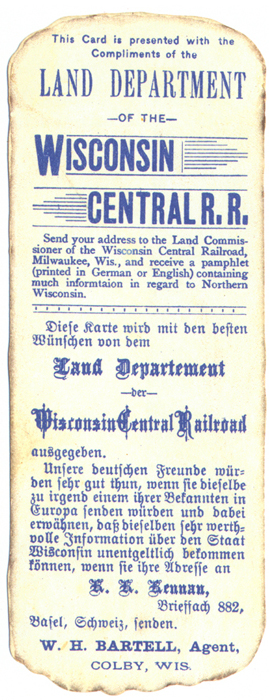 Land sale announcement card