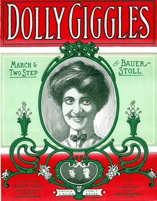 Cover of Bauer's Dolly Giggles sheet music