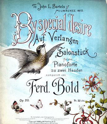 By Special Desire sheet music written by Ferdinand Bold, aka Hugo Kaun