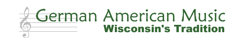 Banner image with musical symbol and the text: German American Music: Wisconsin's Tradition
