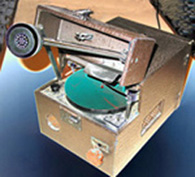 Sound Scriber machine, used in the 1960s to record speakers of German in Wisconsin