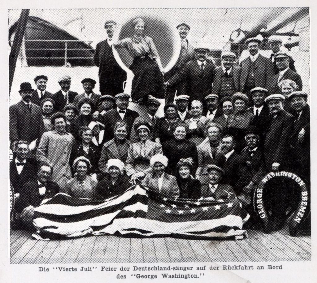 Celebrating the fourth of July aboard ship
