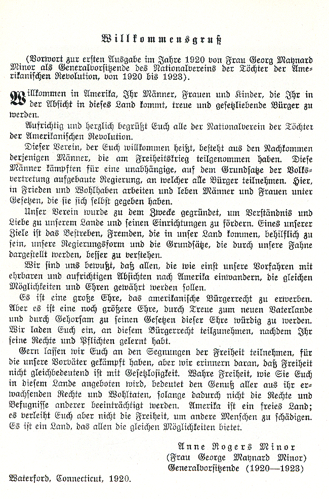 Willkommensgruss from
