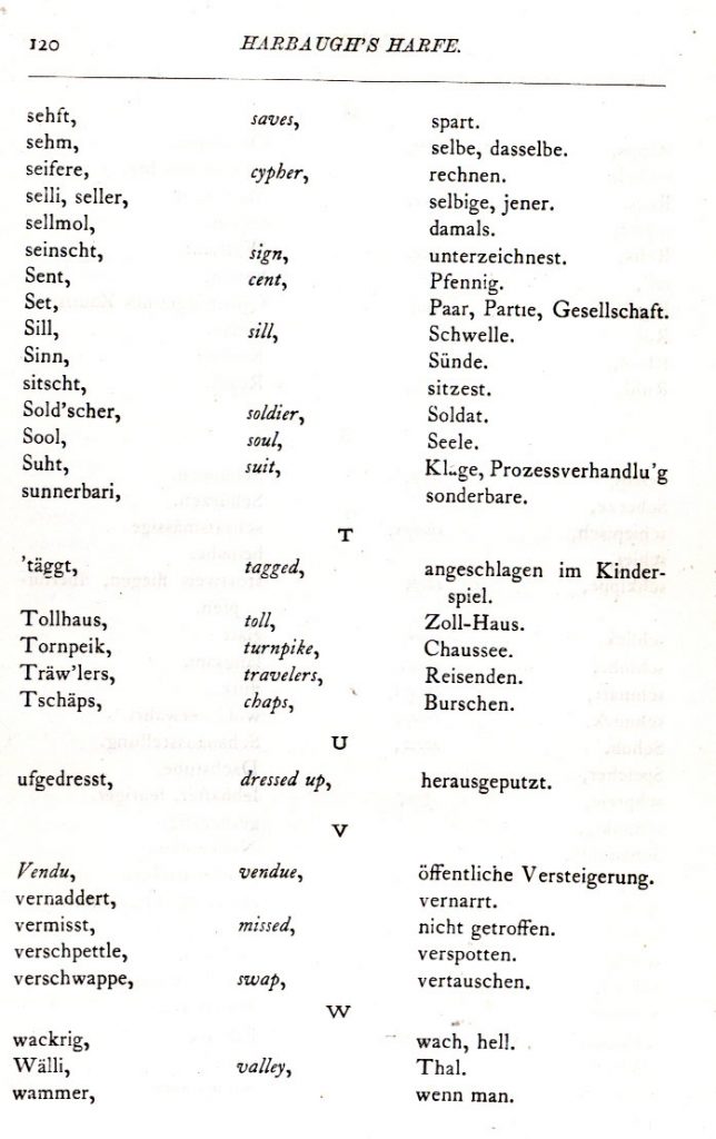 Page from Harbaughs Harfe