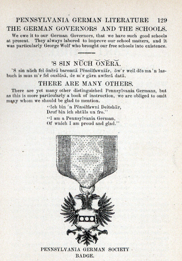 The Pennsylvania German Society badge
