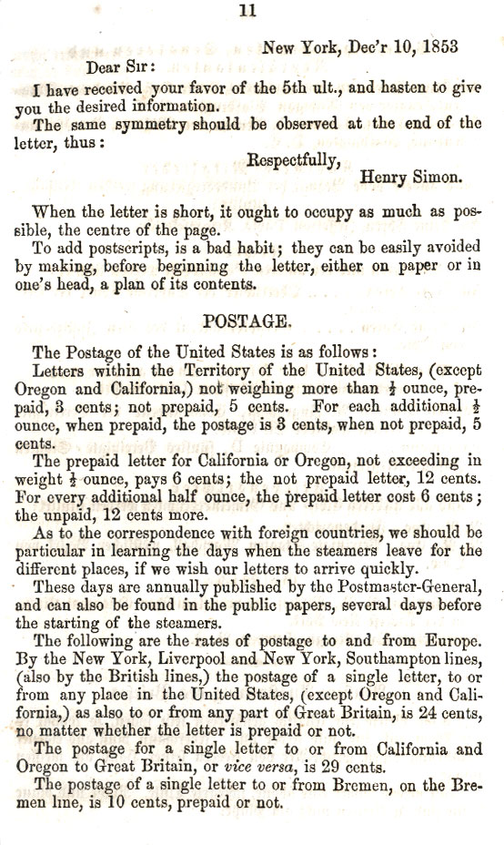 A page from the Letter Writer