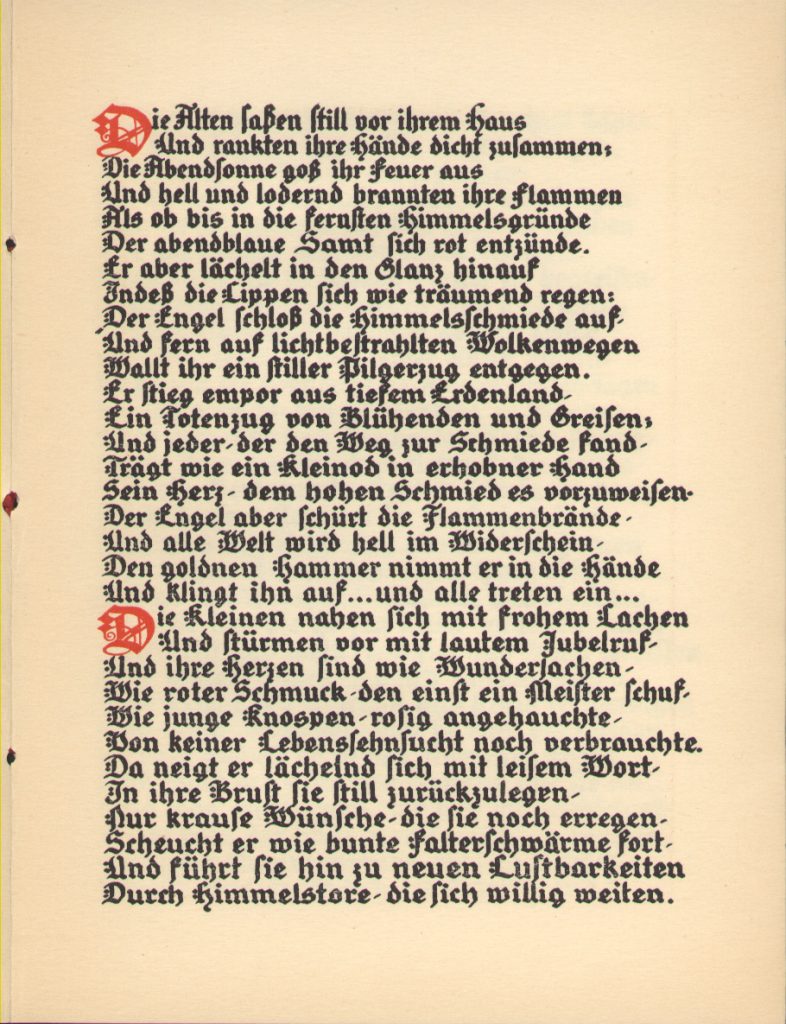 A page from Baum's Eine alte Legende