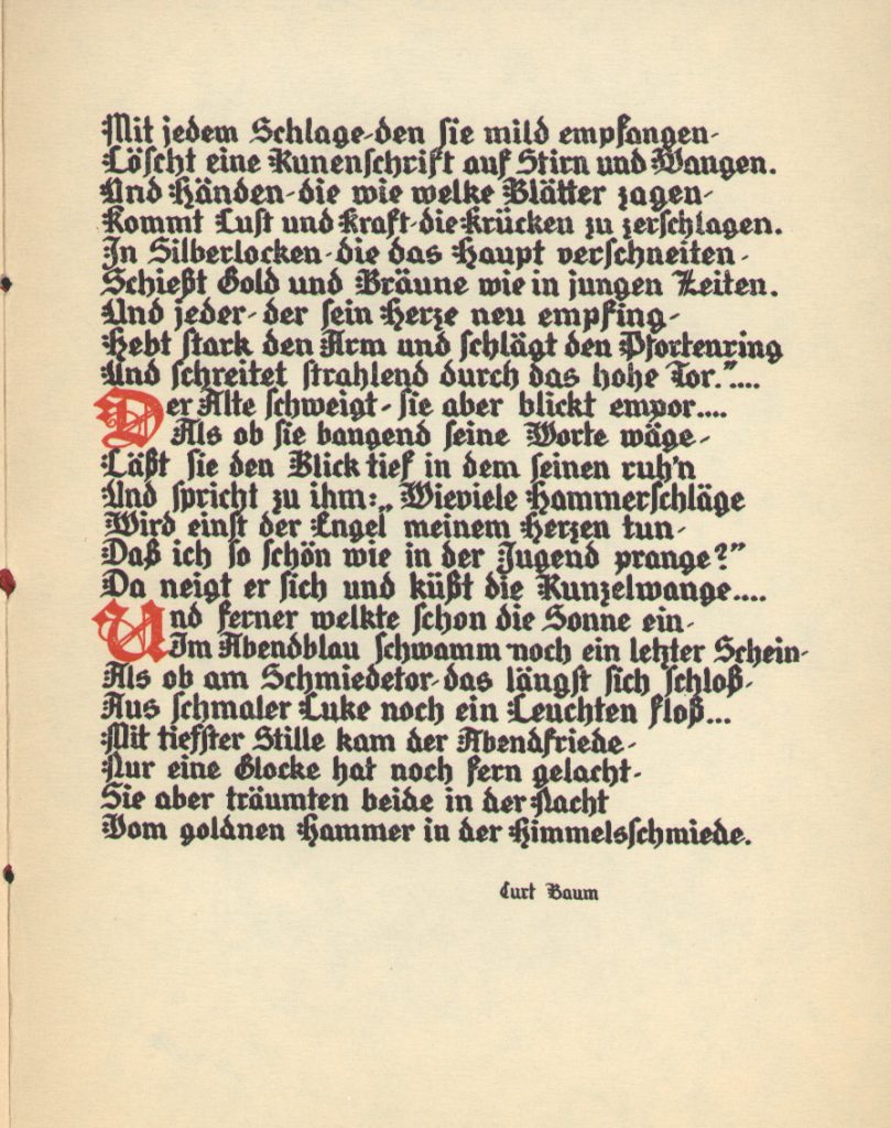 A page from Baum's Eine alte Legende