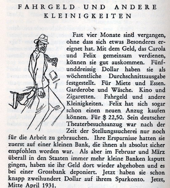 A page from Felix contra U.S.A, showing a man in a hat, suit, and tie being kicked firmly in the behind by a man's shoe. The man being kicked appears to have dropped his notebook and writing instrument.