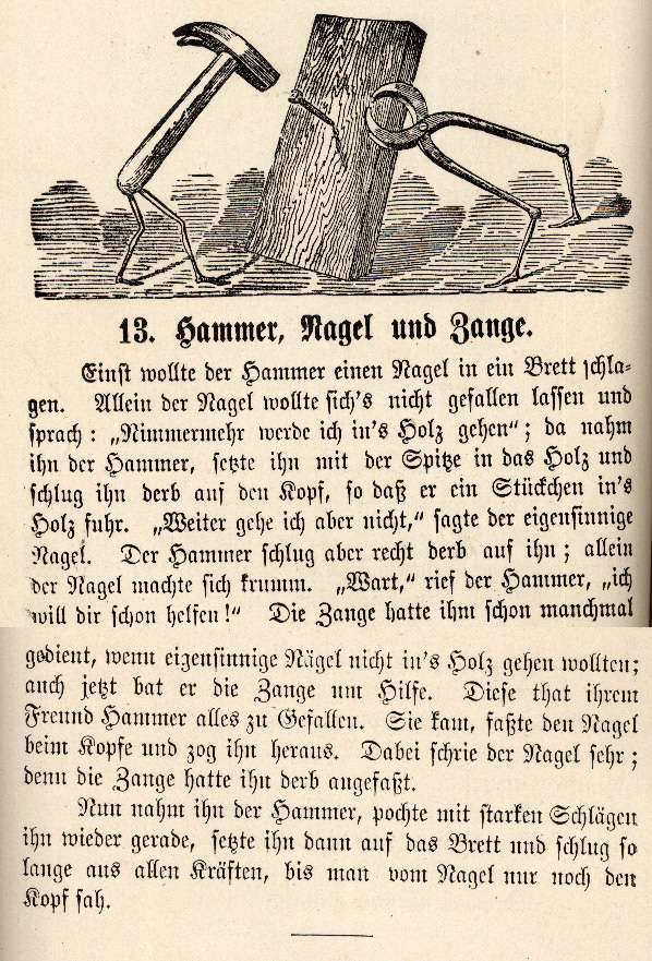 Hammer, Nagel, und Zange [Hammer, Nail, and Pliers]