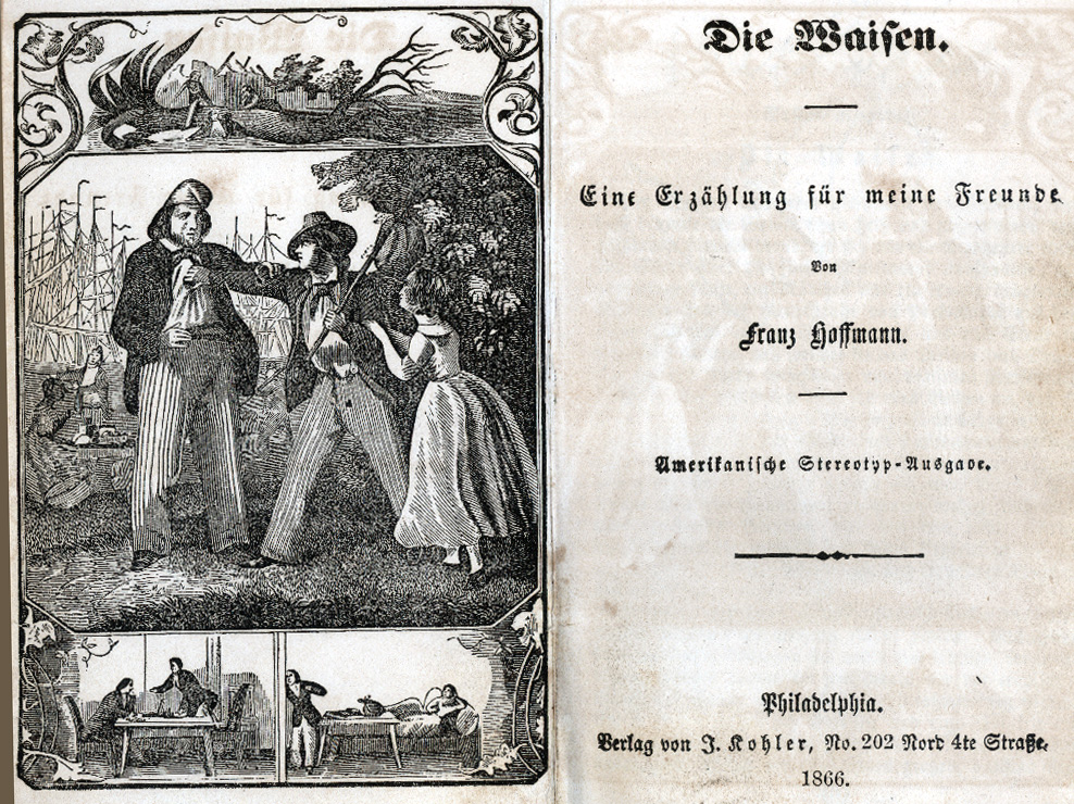 Title page for Hoffmann's Die Waisen