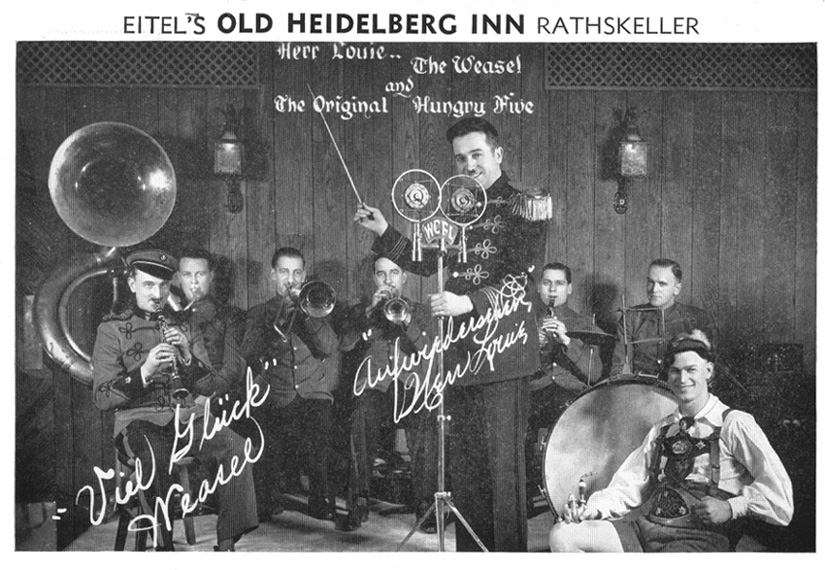 Postcard showing a German American band