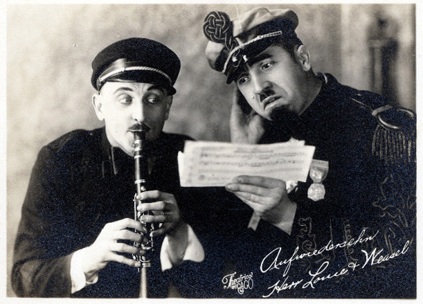 Postcard showing Herr Louis and Weasel