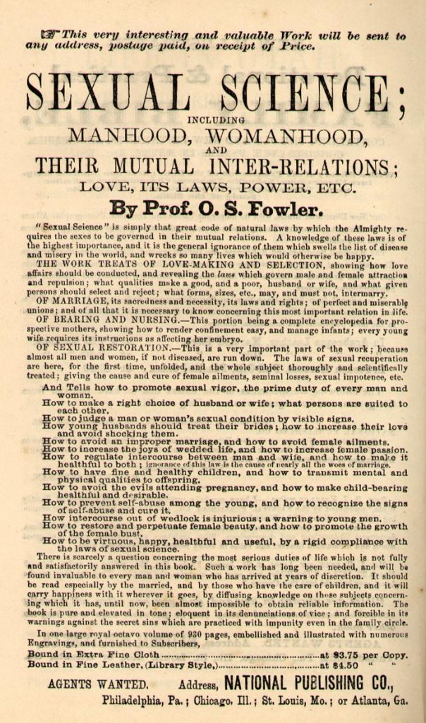 Sexual Science, 1871