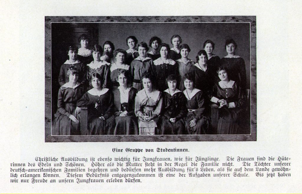 A photograph of young female students