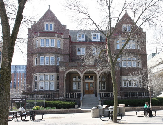 The University Club, a four story building on the campus of the University of Wisconsin-Madison.