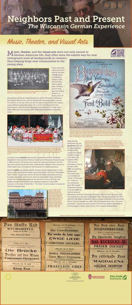 Music, theater, and the visual arts