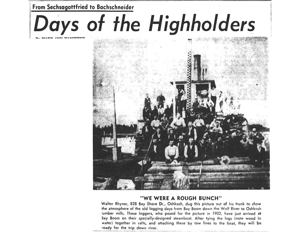 Page1-Highholders_Oshkosh Daily News, 14 Sept 1964
