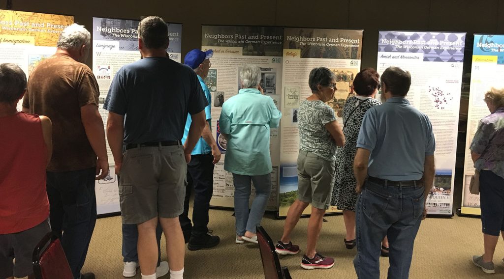 Visitors to the exhibit