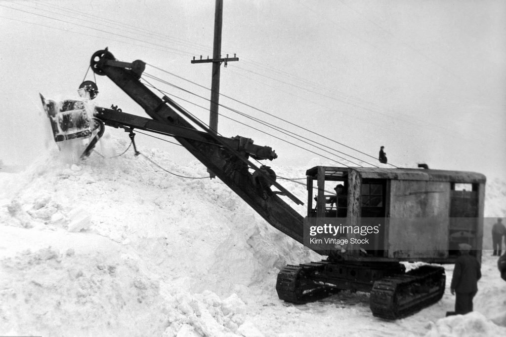 Steam snow shovel 1930s
