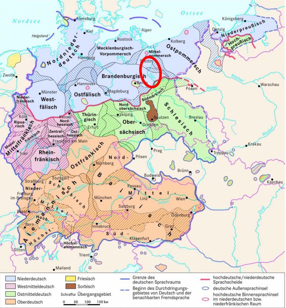 Map showing the Oderbruch area.