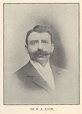 Portrait of B. A. Baer, from Das Buch der Deutschen in Amerika