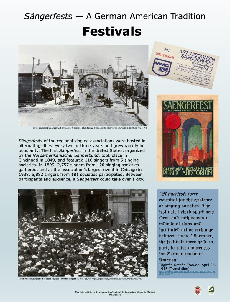 Sangerfest panel poster on Festivals