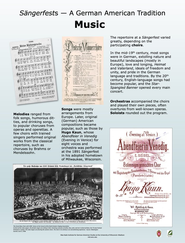 Poster panel on the music of singing societies