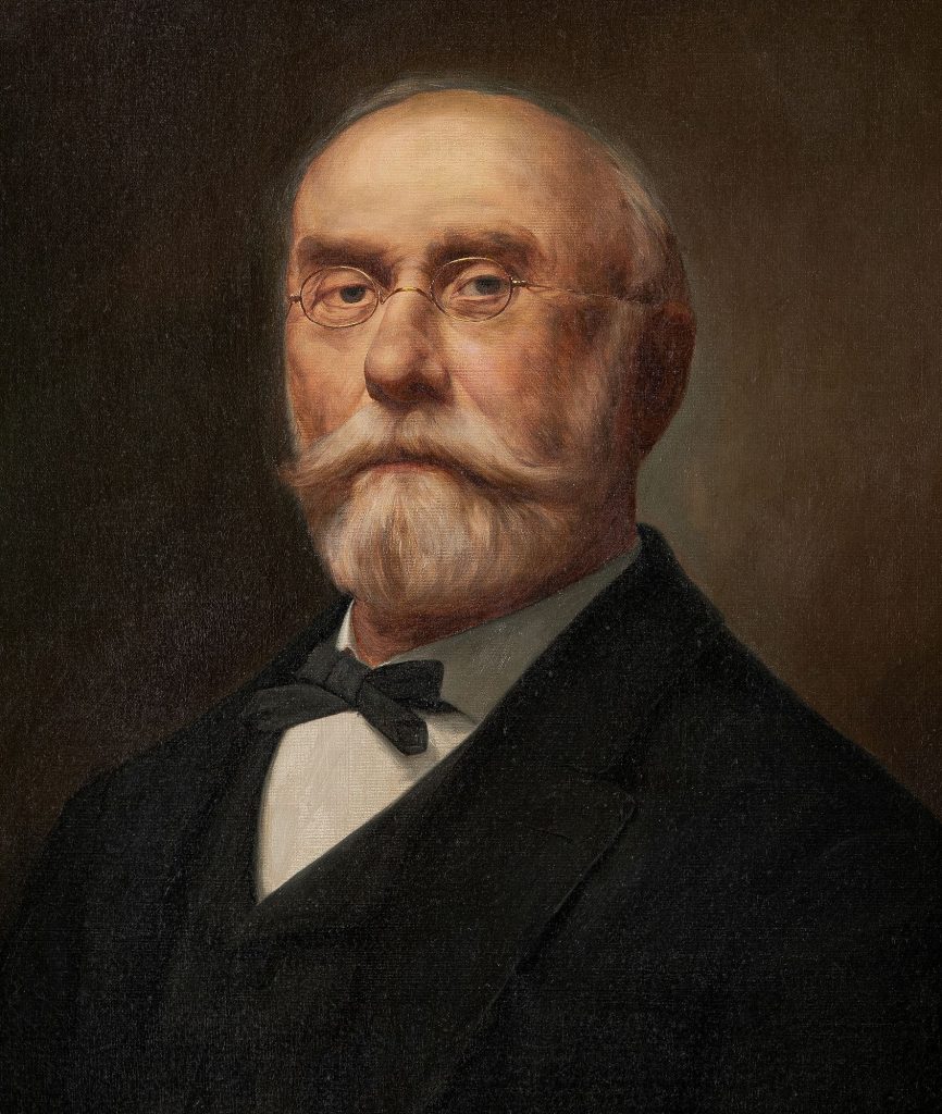 An oil painting portrait of F. K. Castelhun.