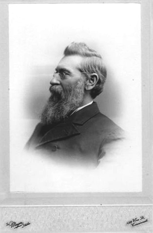 Gustav Bruehl in profile.